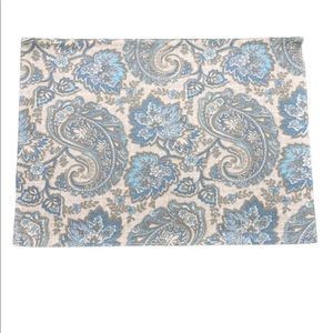 Blue Paisley Print Cotton Table Placemats